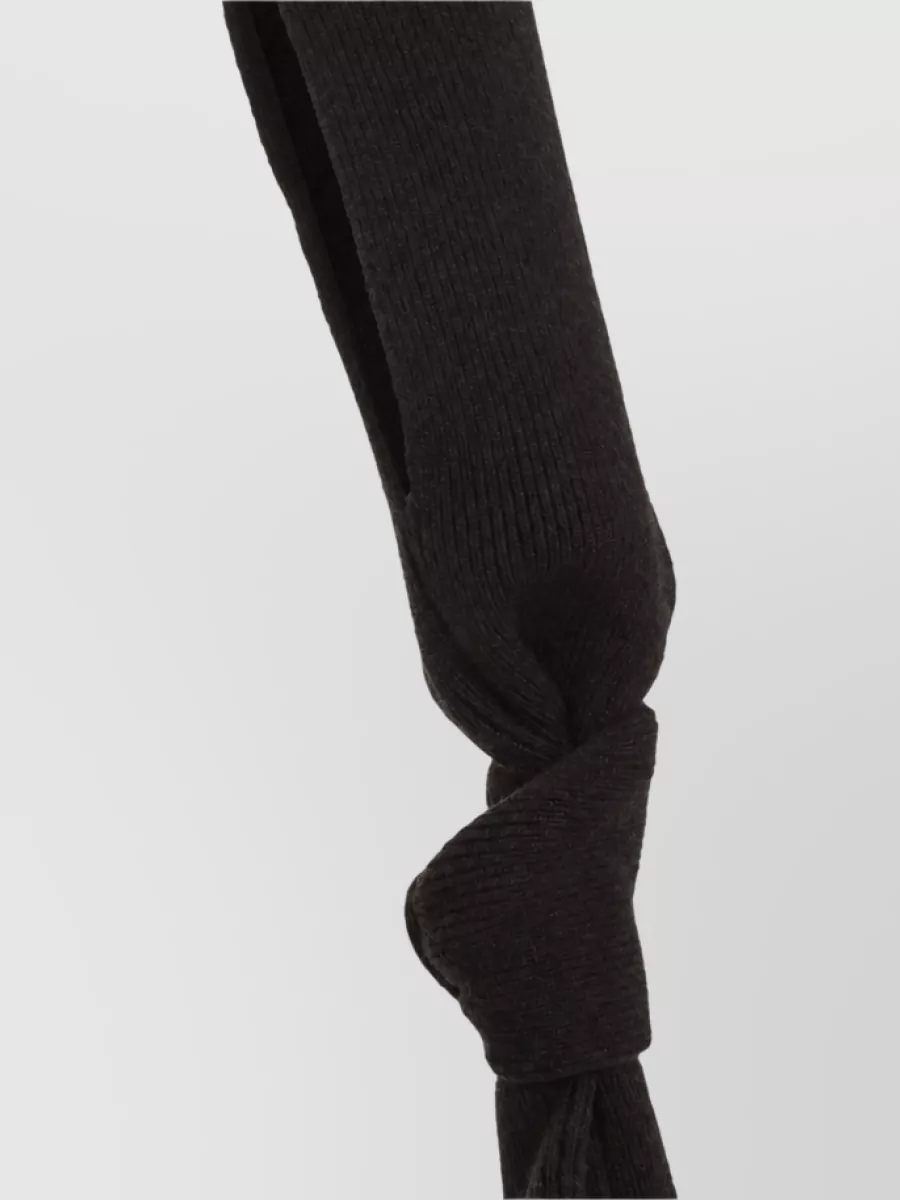 Jacquemus Cashmere Batwing-Sleeve Cropped Sweater