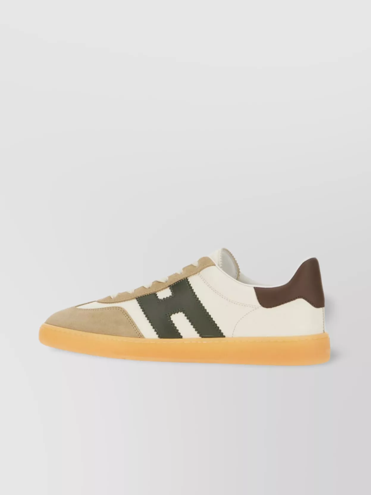 Hogan Low-Top Leather Sneakers Contrast Sole