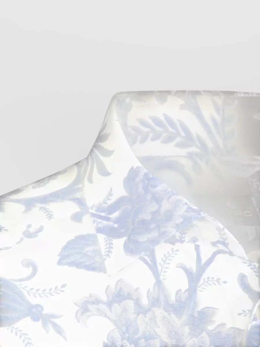 Etro Long Sleeve Shirt Button Cuffs Floral