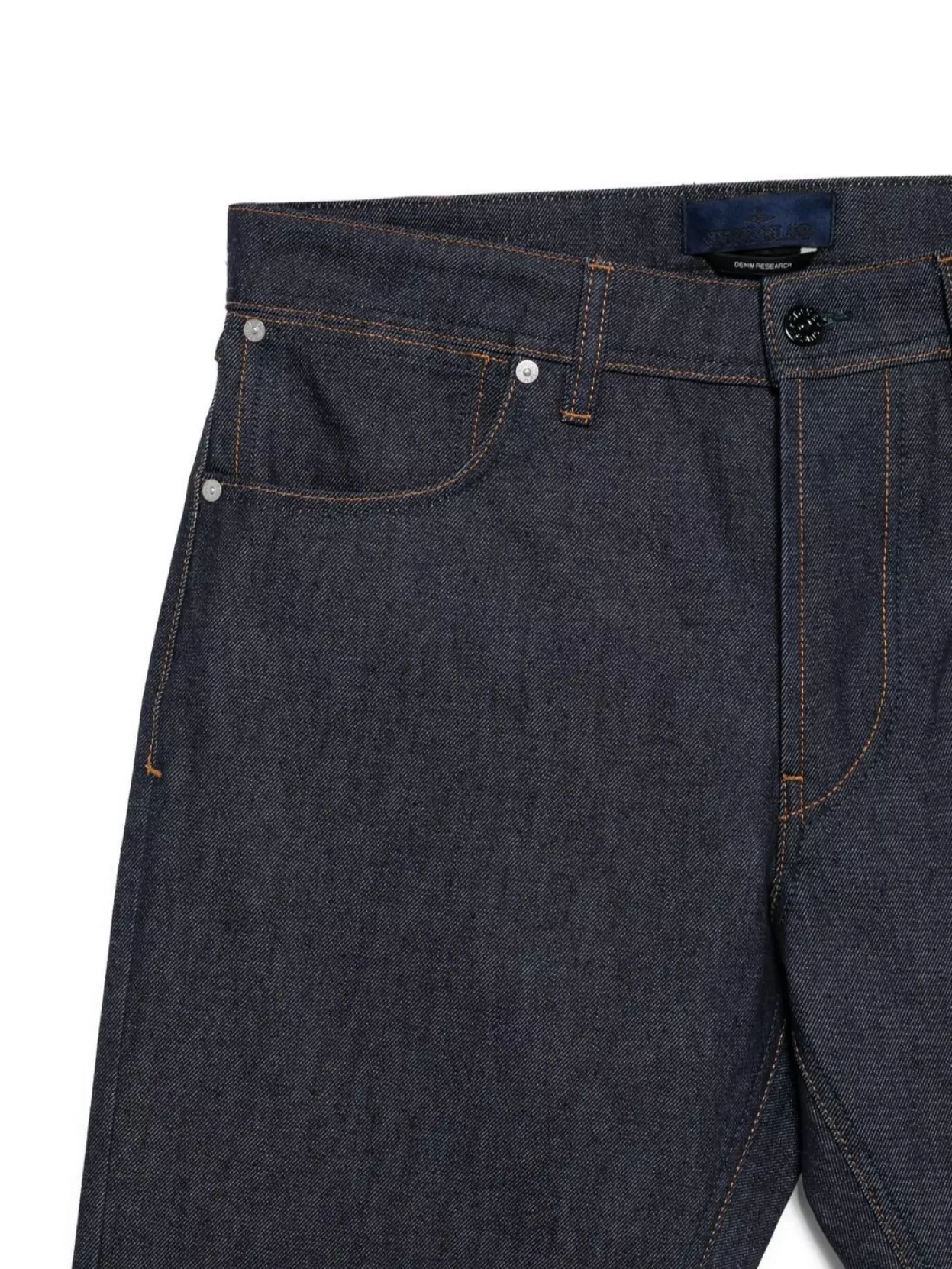 Stone Island Regular Fit Denim Trousers With Belt Loops