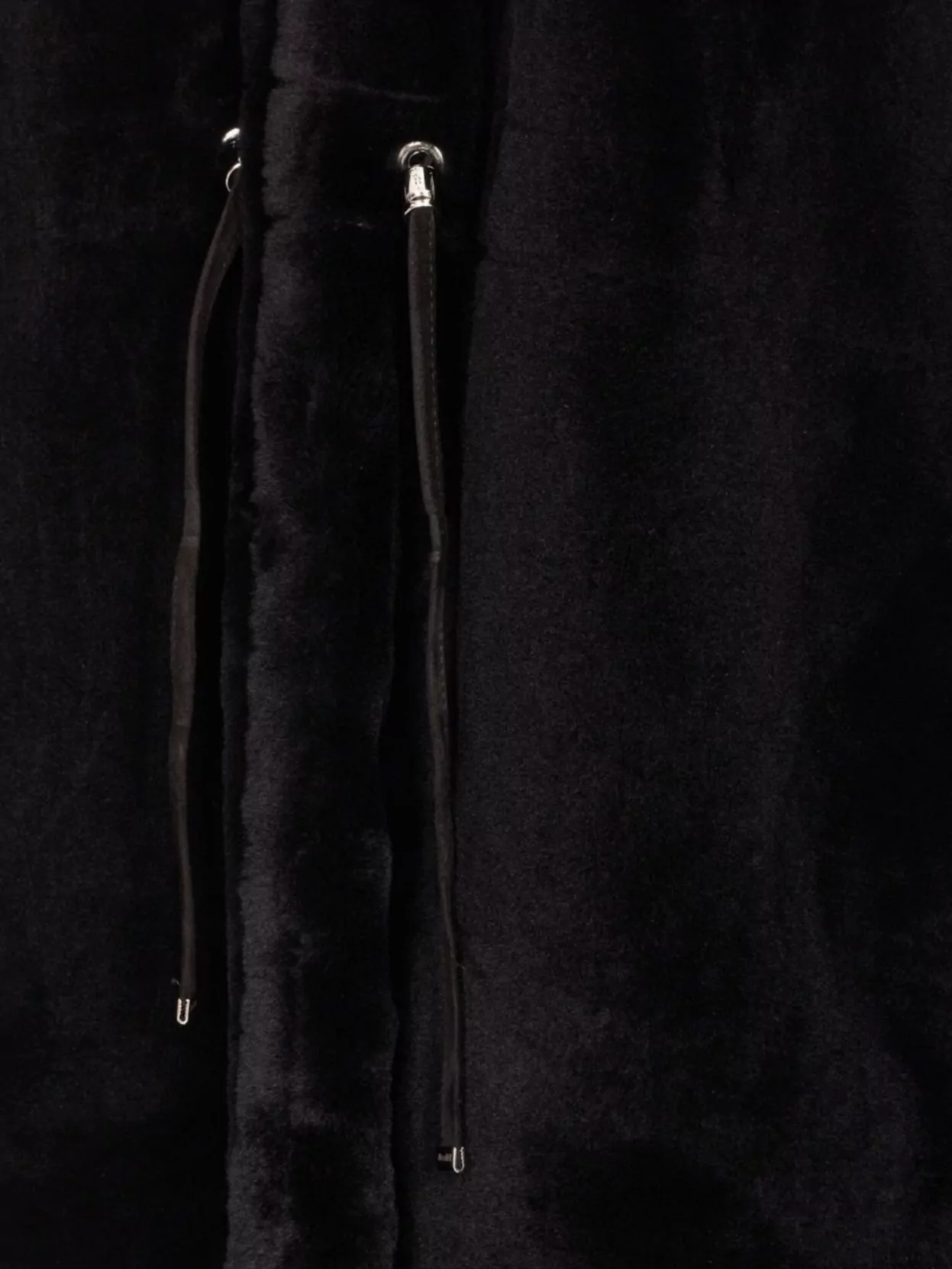 Moorer Long Hooded Jacket With Drawstring And Pockets