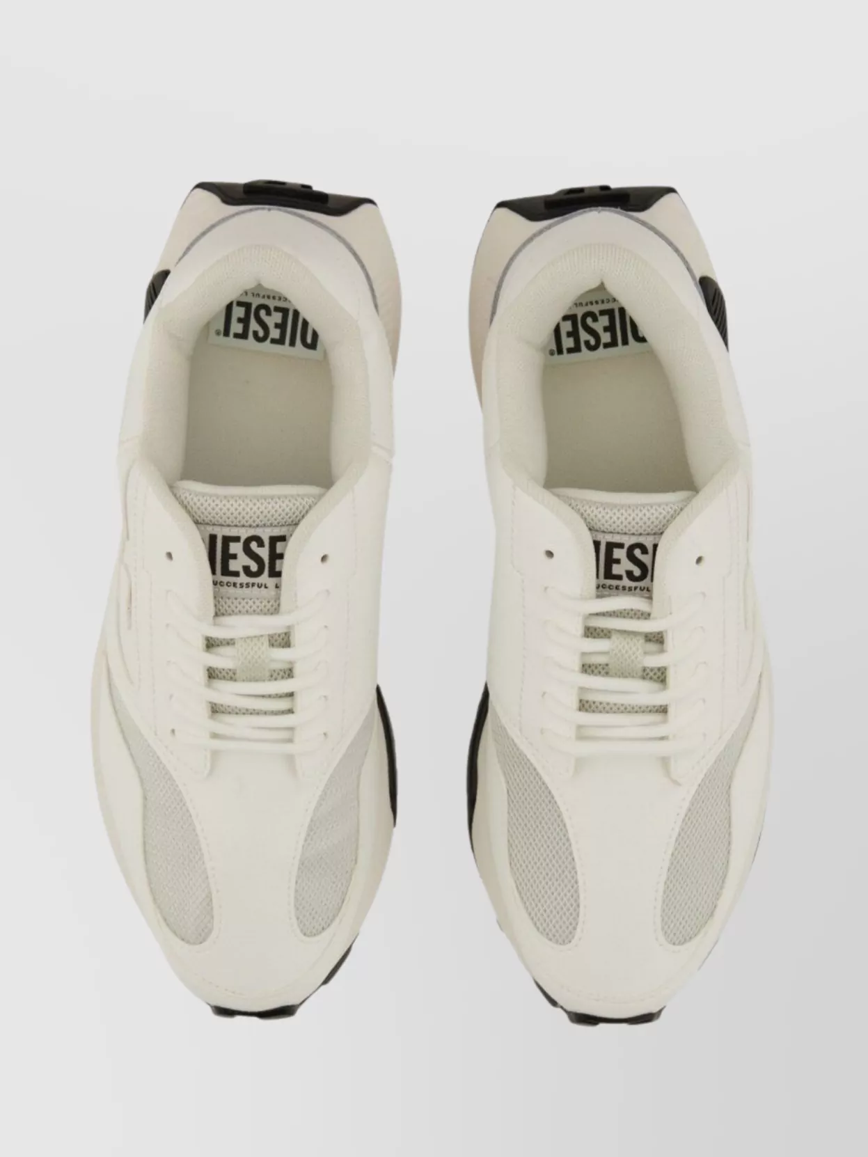 Diesel Runner S-tame-d Sneakers With Mesh Panels And Rubber Sole