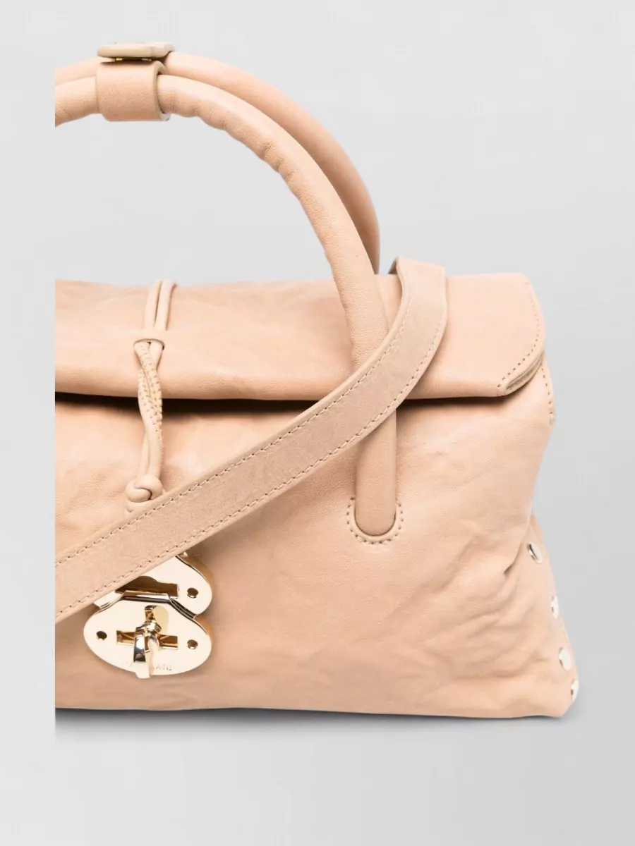 Zanellato studded leather shoulder bag