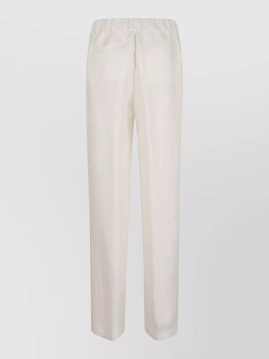 Peserico Linen Regular-Fit Straight-Leg Trousers