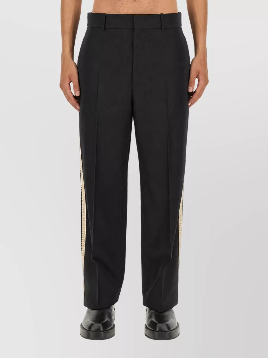 Palm Angels Logo-Trim Straight-Leg Trousers