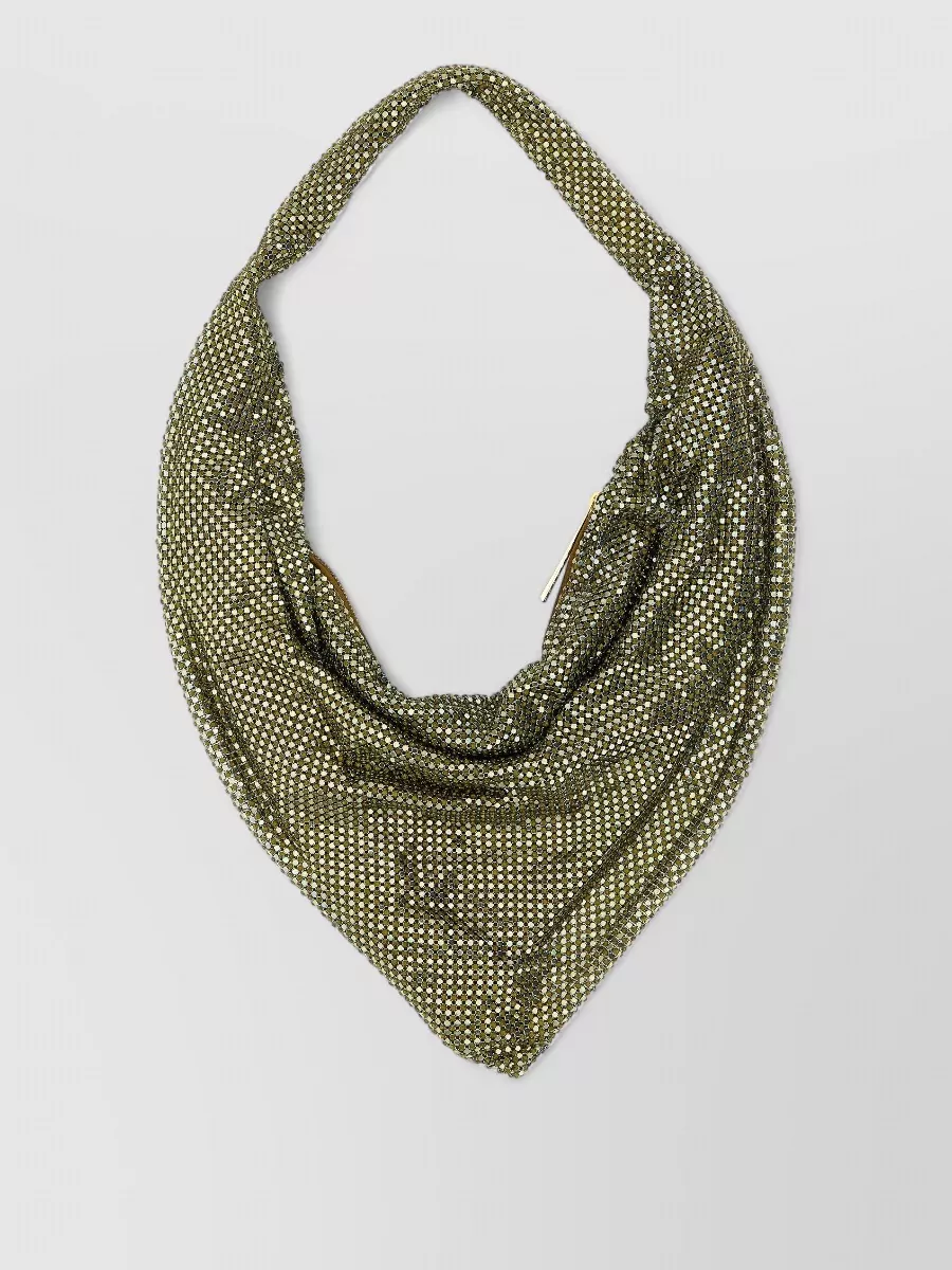 Benedetta Bruzziches Rhinestone Mesh Draped Clutch Bag