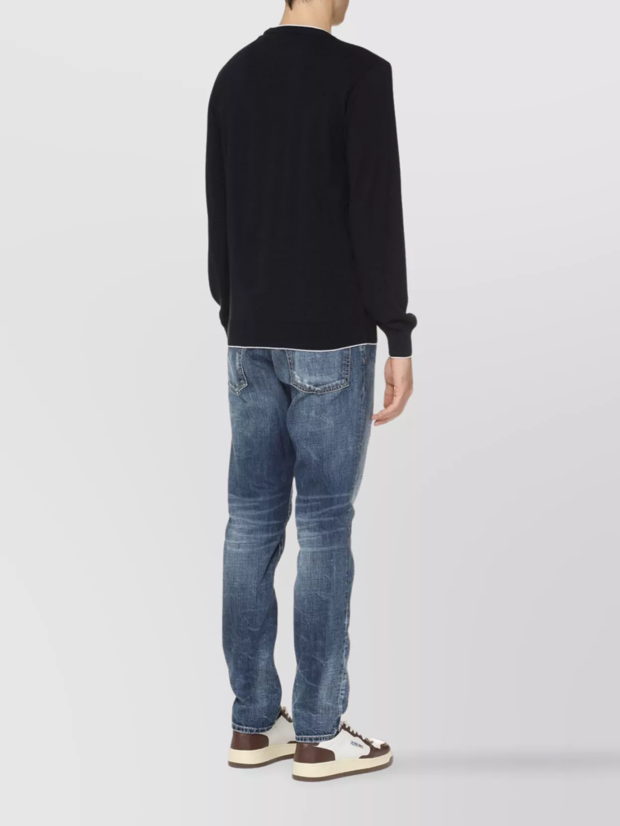 Dsquared2 Distressed Slim Fit Jeans With Belt Loops In Blue