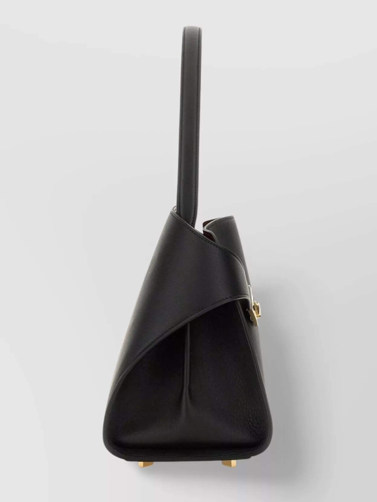 FERRAGAMO STRUCTURED SHOULDER BAG TOP HANDLE