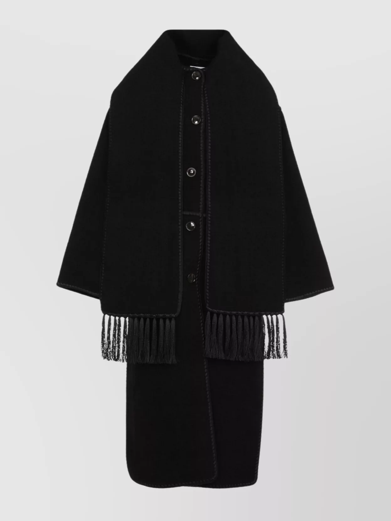 Totême Embroidered Scarf Collar Coat