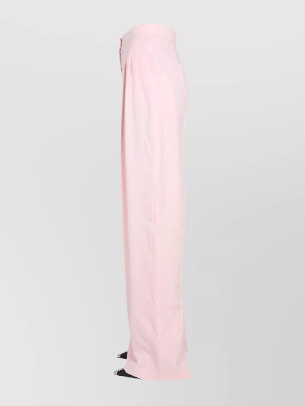 Alexander Mcqueen High Waist Wide Leg Trousers With Belt Loops