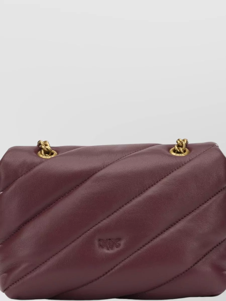 Pinko Love Bag Puff Mini Leather Clutch Bag
