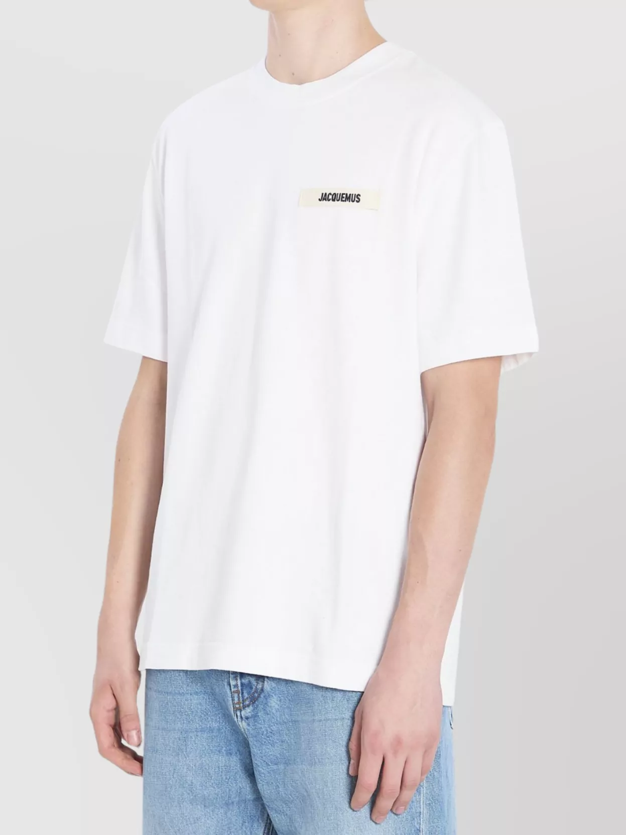 Jacquemus Lightweight Organic Cotton Crewneck T-shirt In White