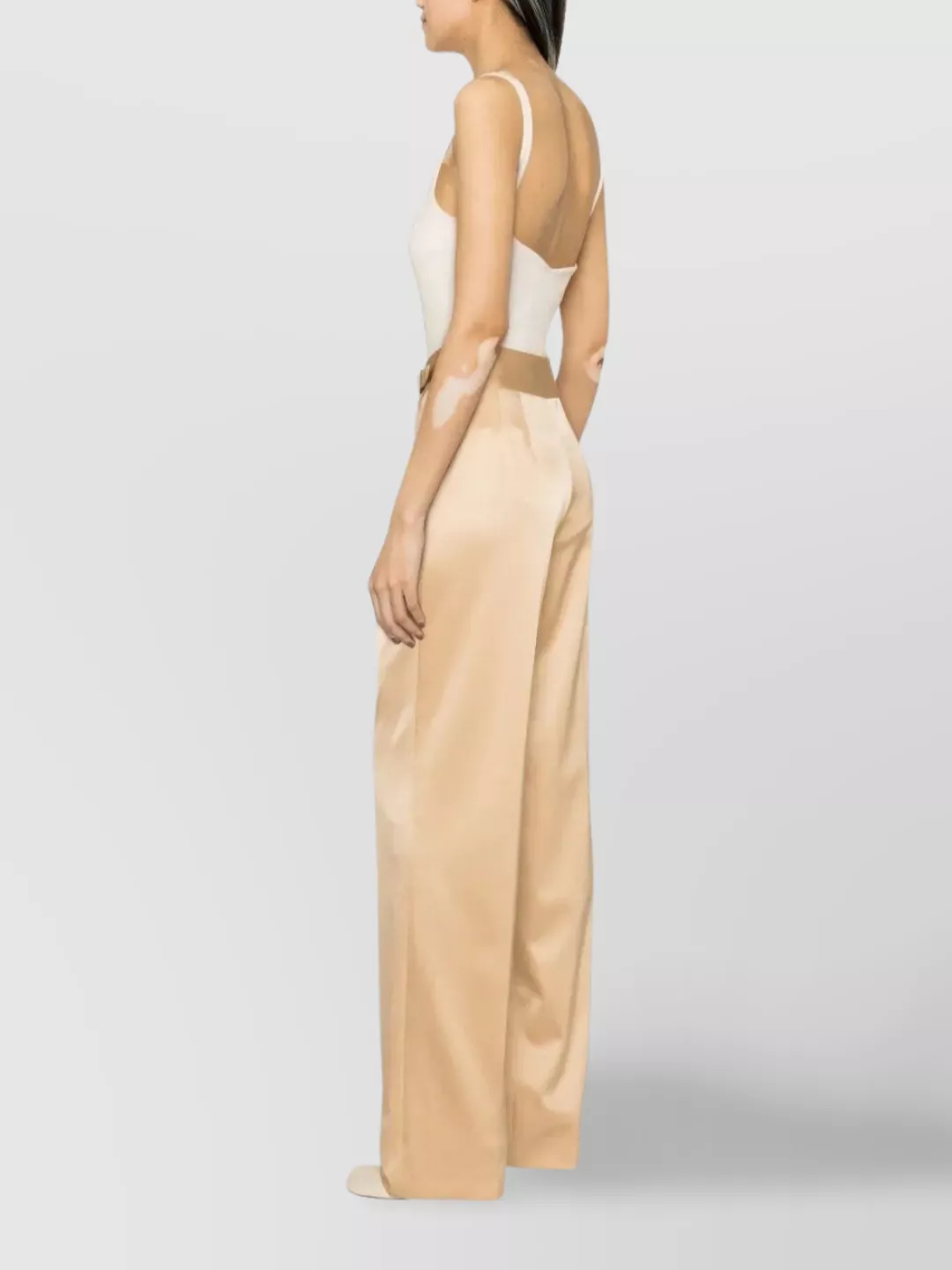 Ermanno Scervino High-waisted Wide Leg Trousers In Yellow