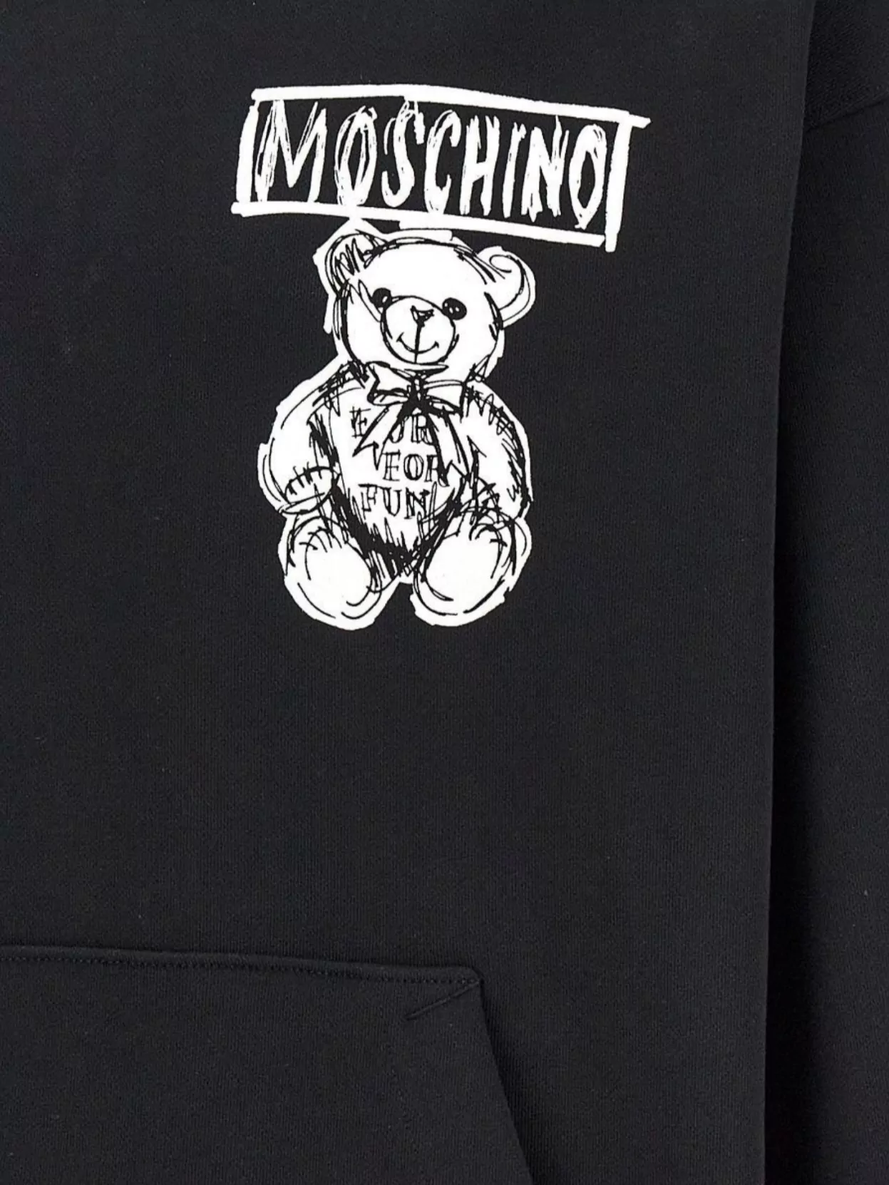 Moschino Graphic Print Hoodie With Front Pocket