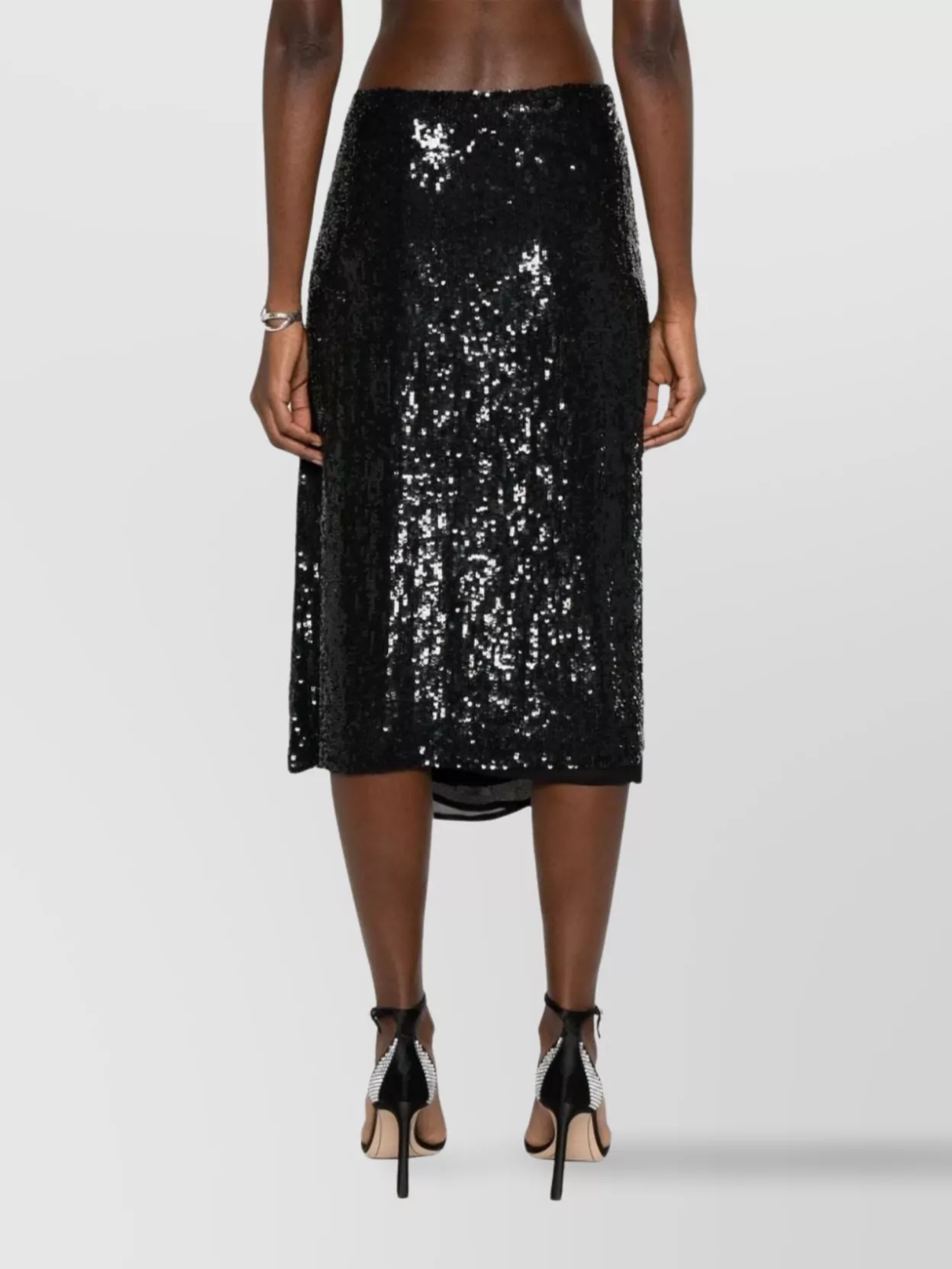 P.a.r.o.s.h Gabriel Sequined Midi Wrap Skirt