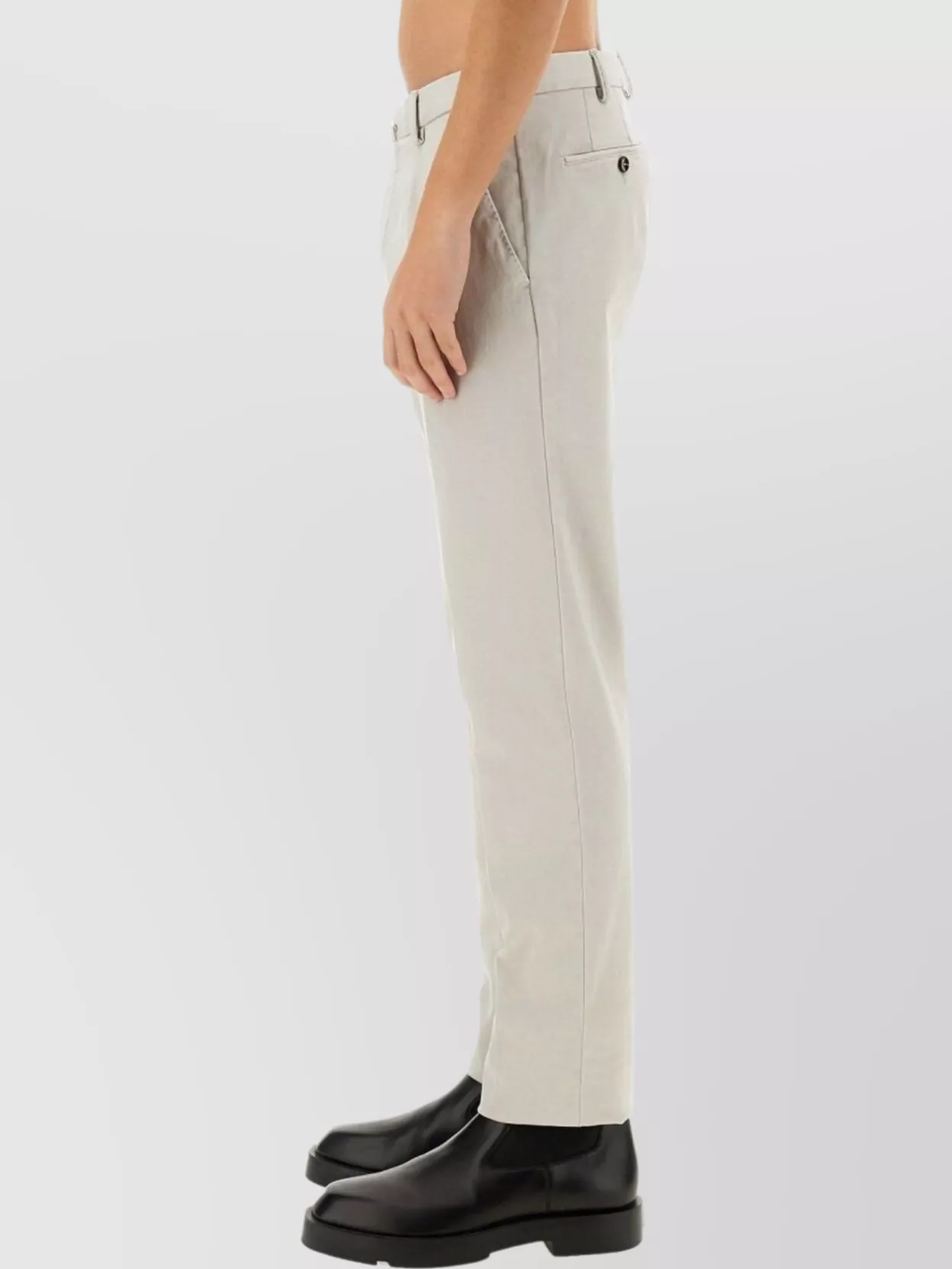 Pt Torino Cotton Pants With Back And Side Pockets