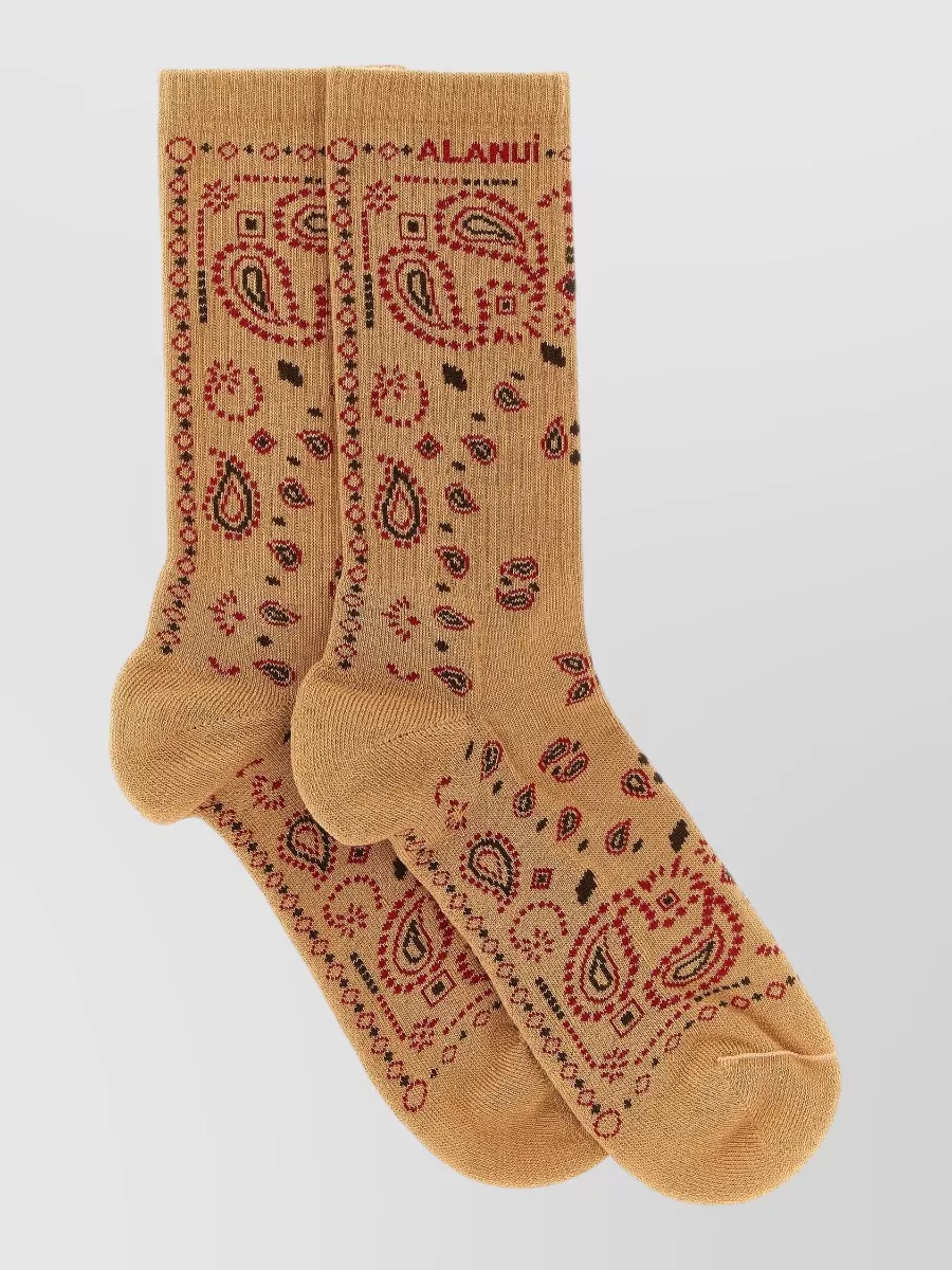Alanui Ribbed Bandana Socks