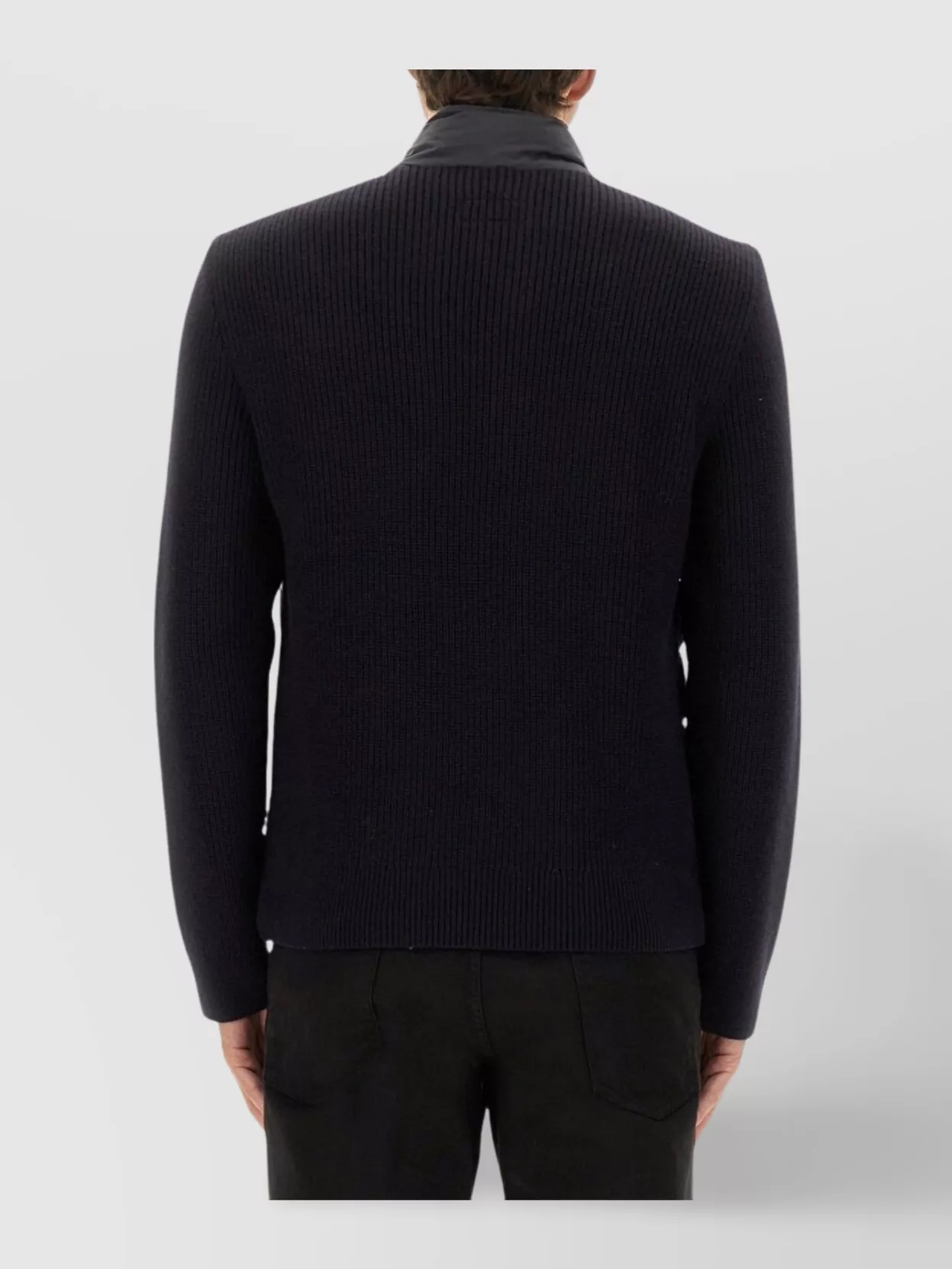 Belstaff High Neck Padded Front Knit Sweater