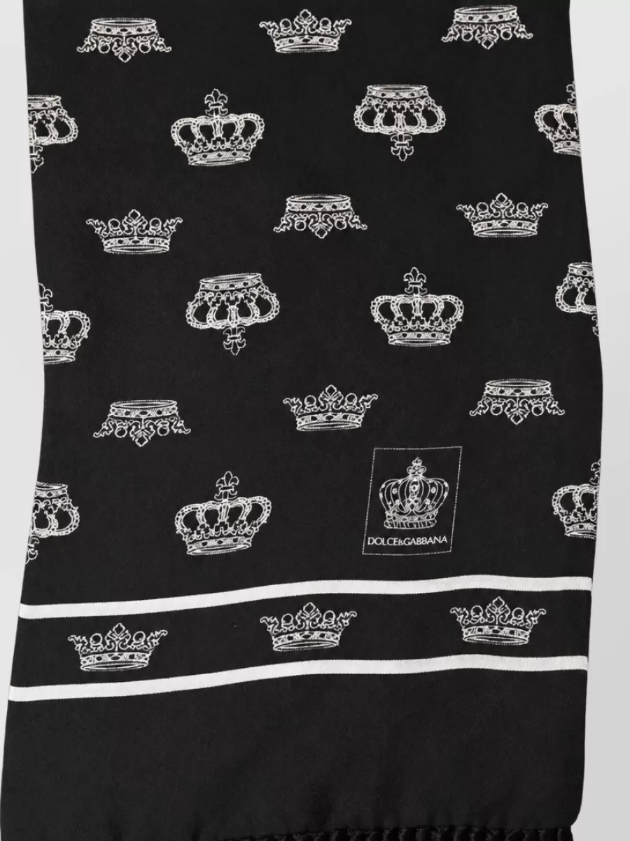 Dolce&Gabbana Silk Fringed Scarf