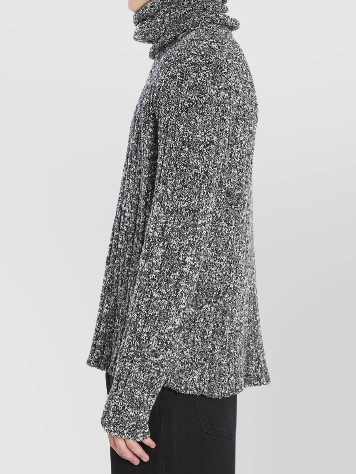 Dolce & Gabbana Chunky Knit Turtleneck Sweater In Gray