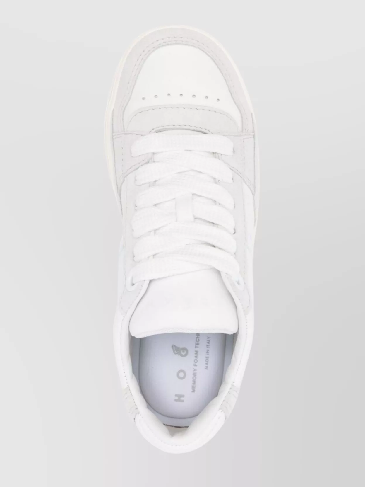Hogan Perforated Toe Rubber Sole Suede Panels Sneakers
