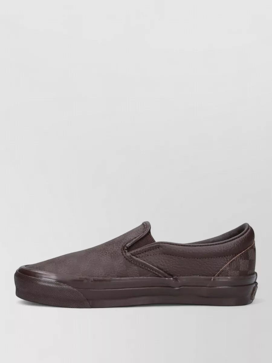 Vans Leather Checkerboard Slip-On Sneakers