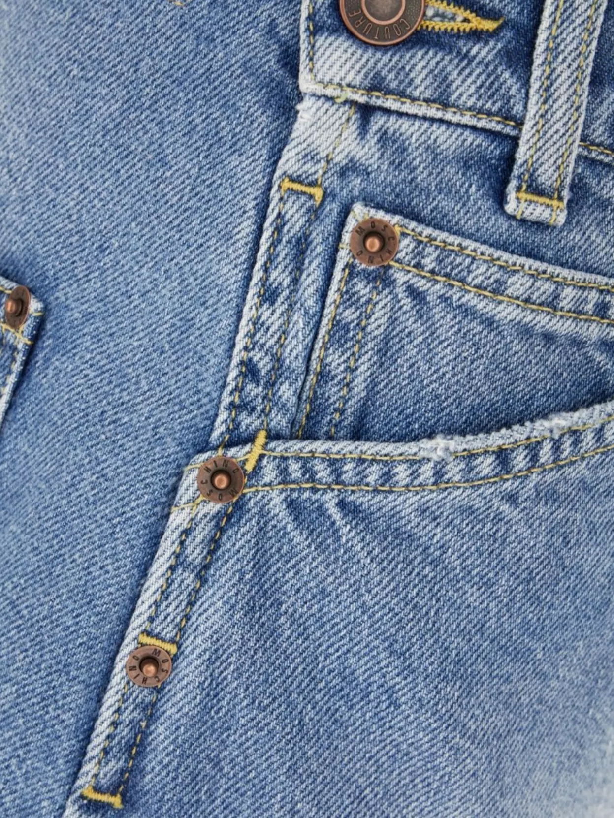 Moschino Denim Skirt With Belt Loops And Pockets