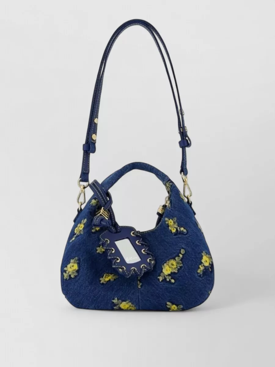 Ganni Hobo Mini Cotton Shoulder Bag