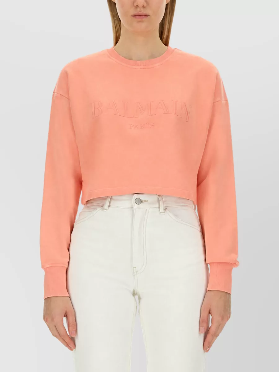 Balmain Cotton Logo-Print Sweatshirt