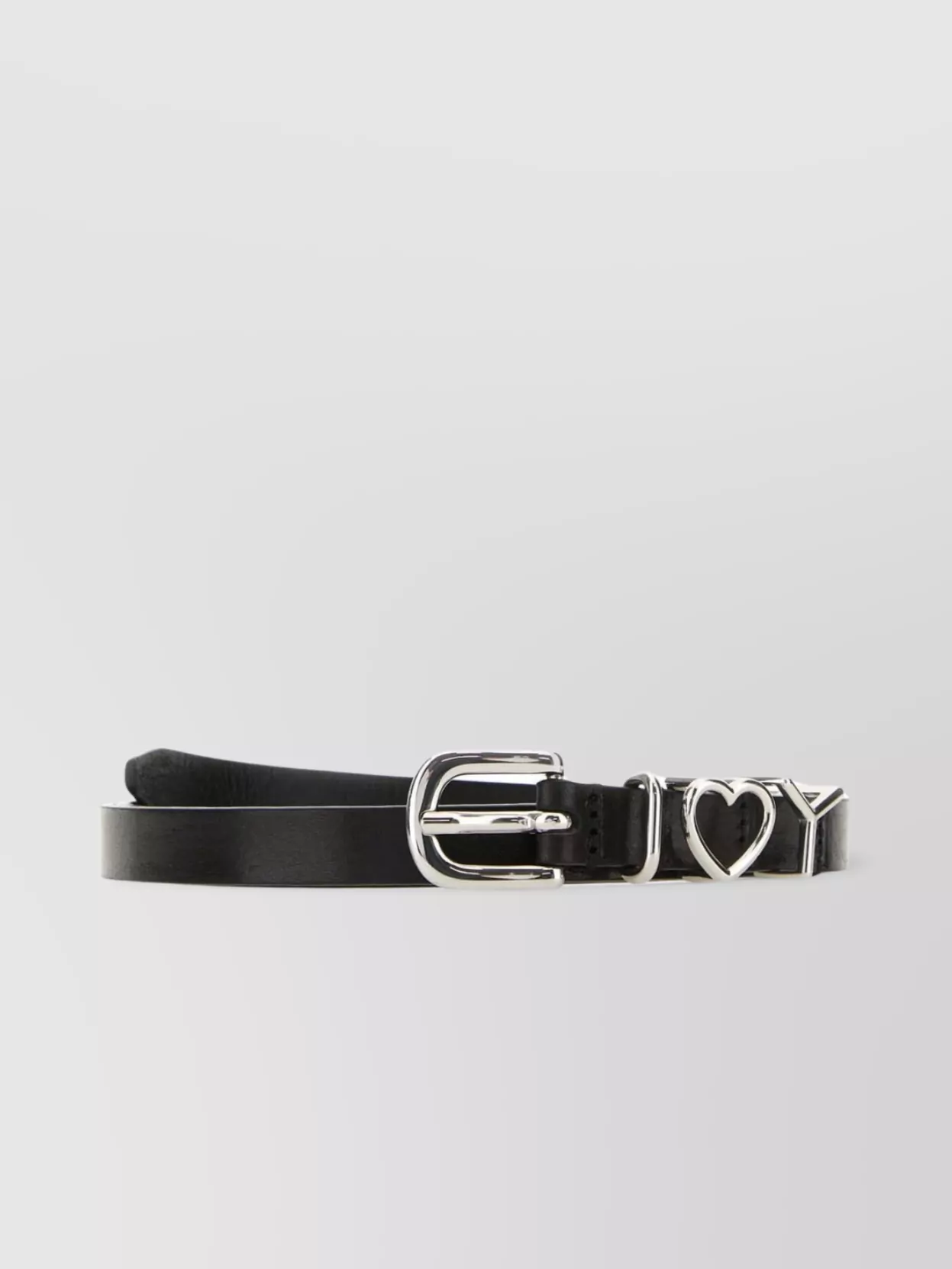 Shop Y/project Heart-shaped Buckle Leather Belt With Adjustable Length