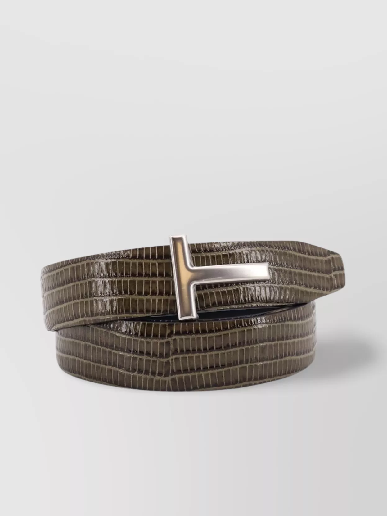 Tom Ford Crocodile Effect Leather Belt