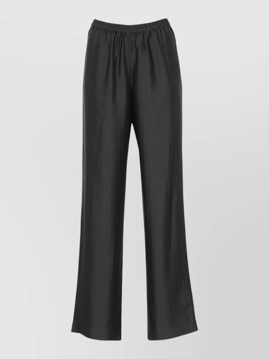Loulou Studio Silk Wide-Leg Stripe Pants