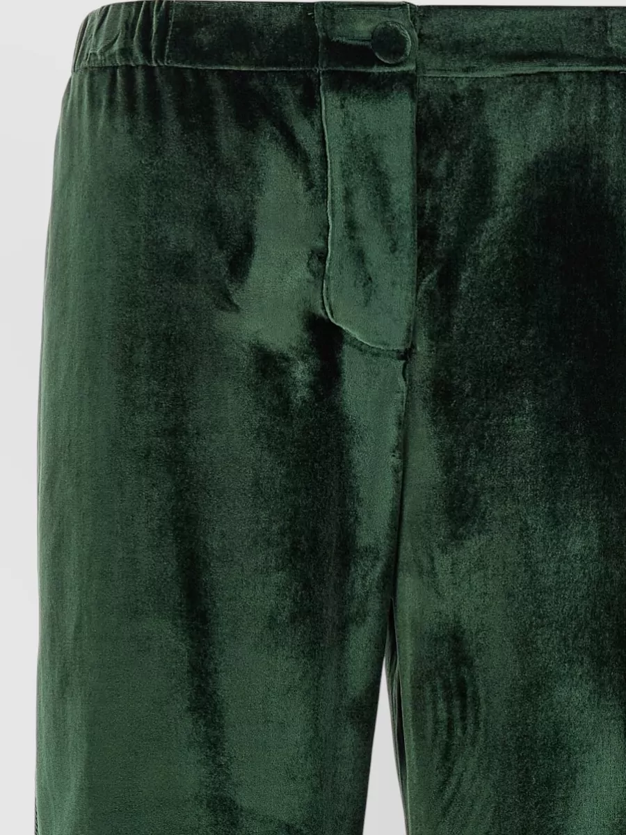 F.r.s For Restless Sleepers Velvet High-Rise Wide-Leg Trousers