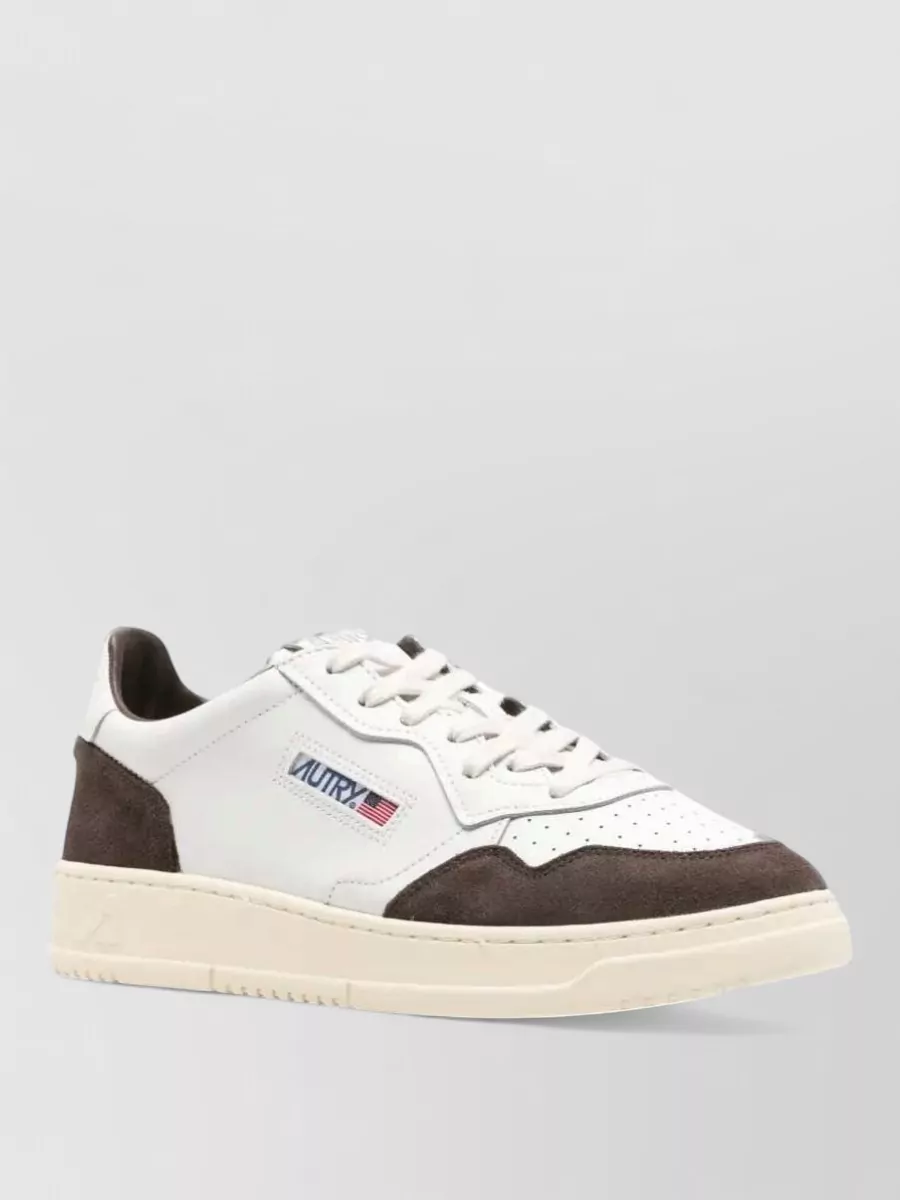 Autry soft leather suede low-top sneakers