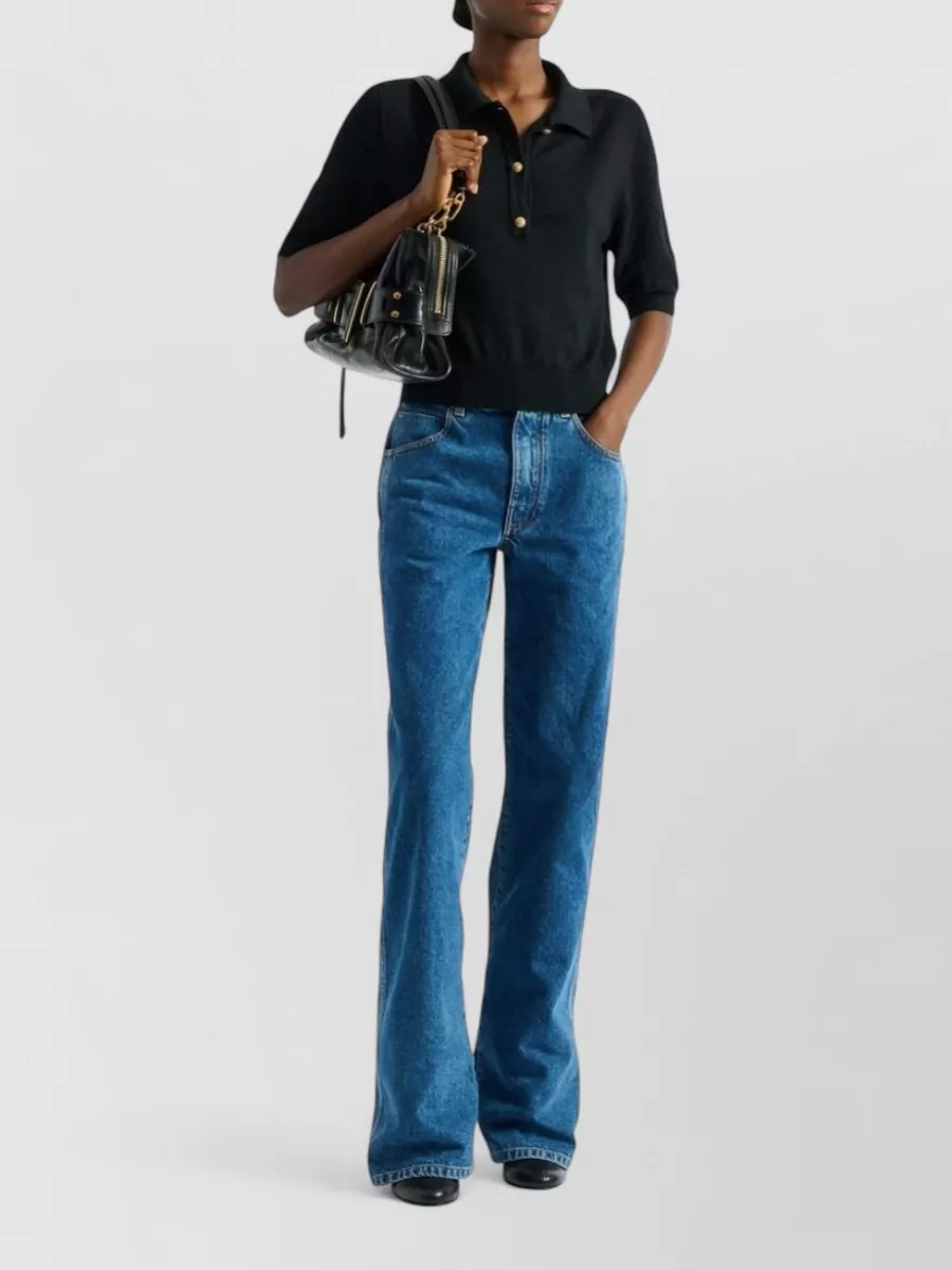 Balmain Virgin Wool Polo Top