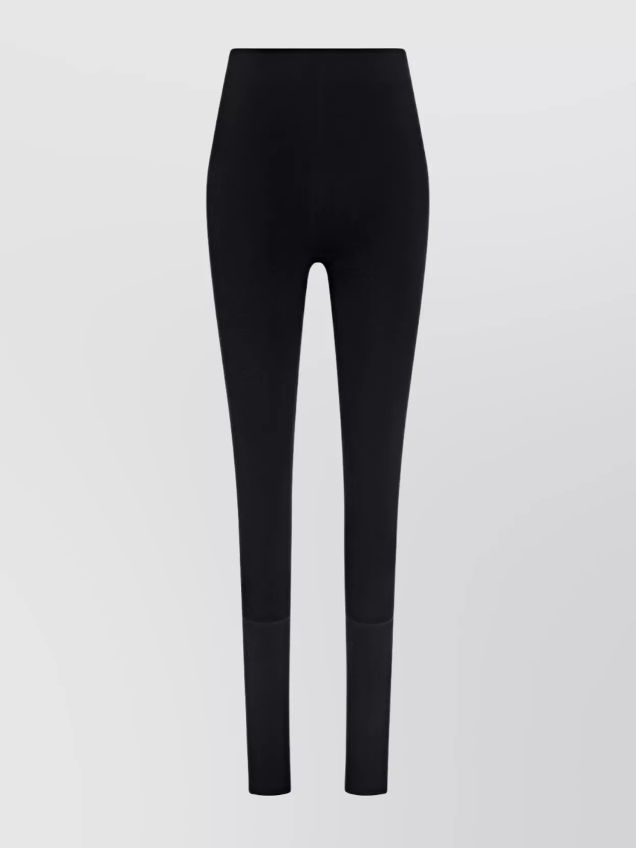 Fabiana Filippi High-waist Ribbed-knit Leggings In 黑色