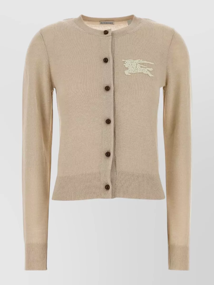 Burberry Ribbed cotton wool cardigan