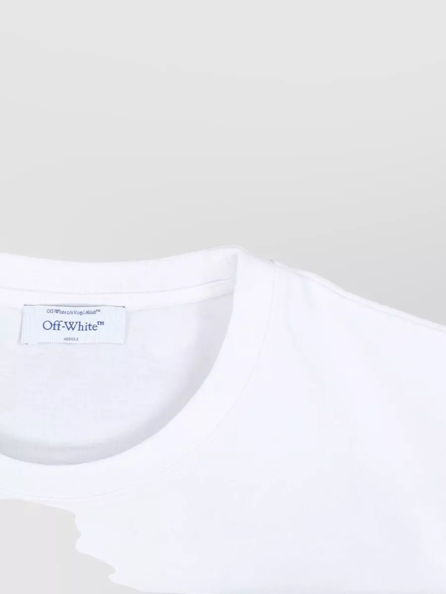 Off-White Crew Neck T-Shirt Short Sleeves Graphic Print