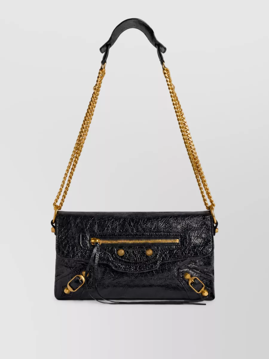 Balenciaga le city lambskin chain clutch bag