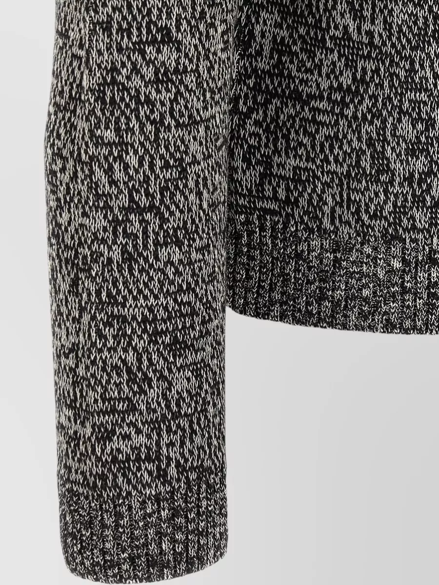 Valentino Garavani Mélange Knit Panther Motif Jumper