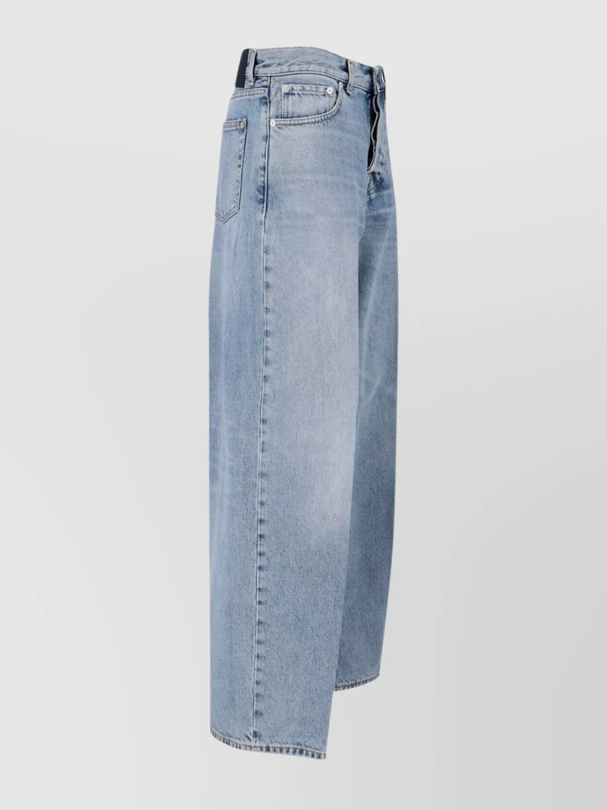 Haikure Straight Leg Trousers Belt Loops