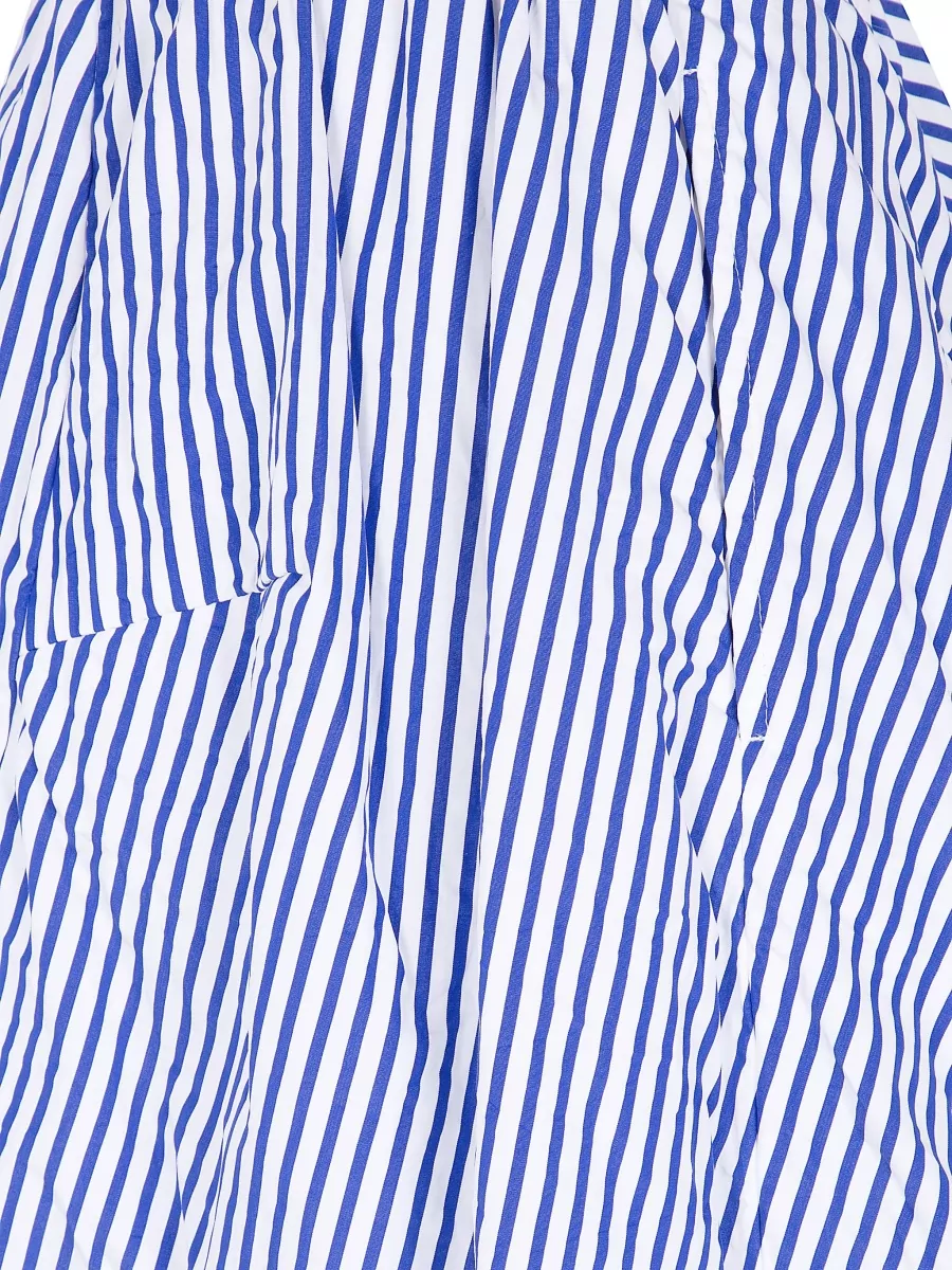 Comme Des Garçons Cotton Bicolor Asymmetric Midi Skirt