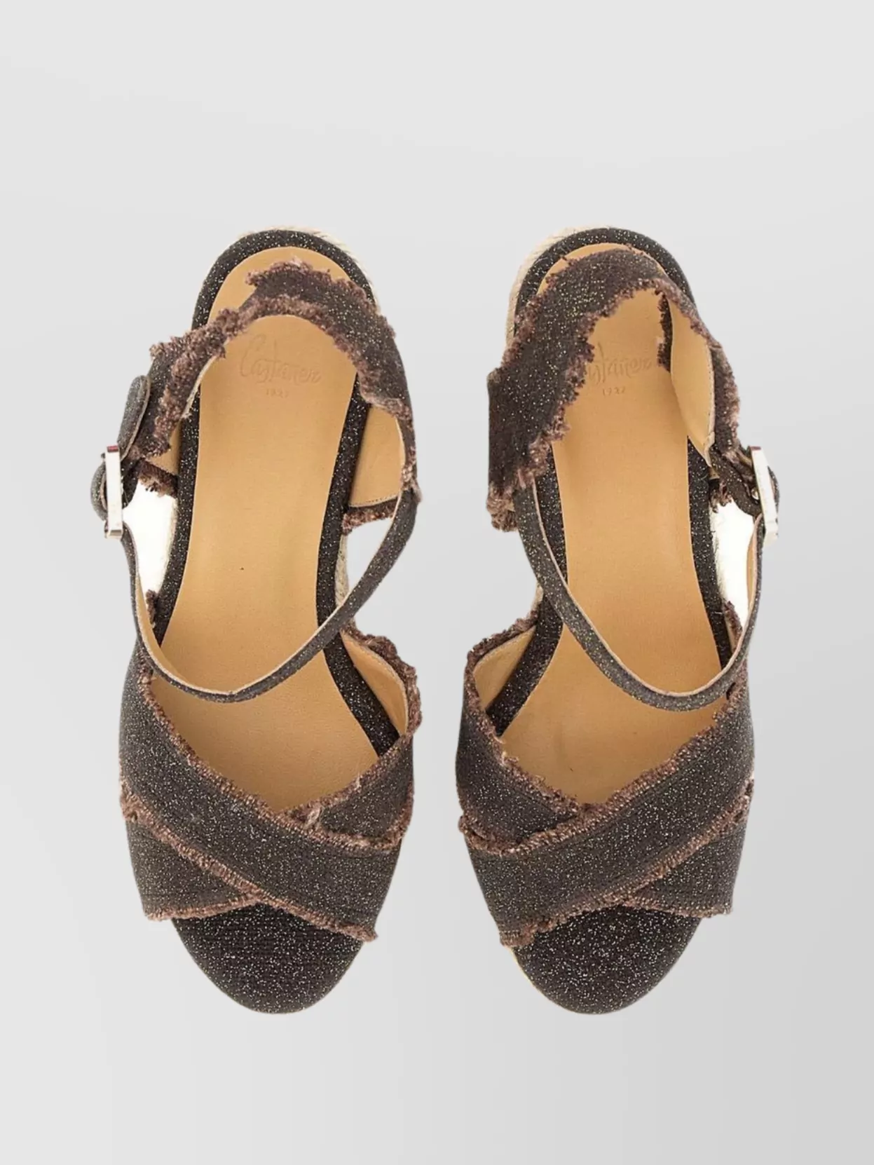CASTAñER CRISS-CROSS JUTE WEDGE PLATFORM ESPADRILLES