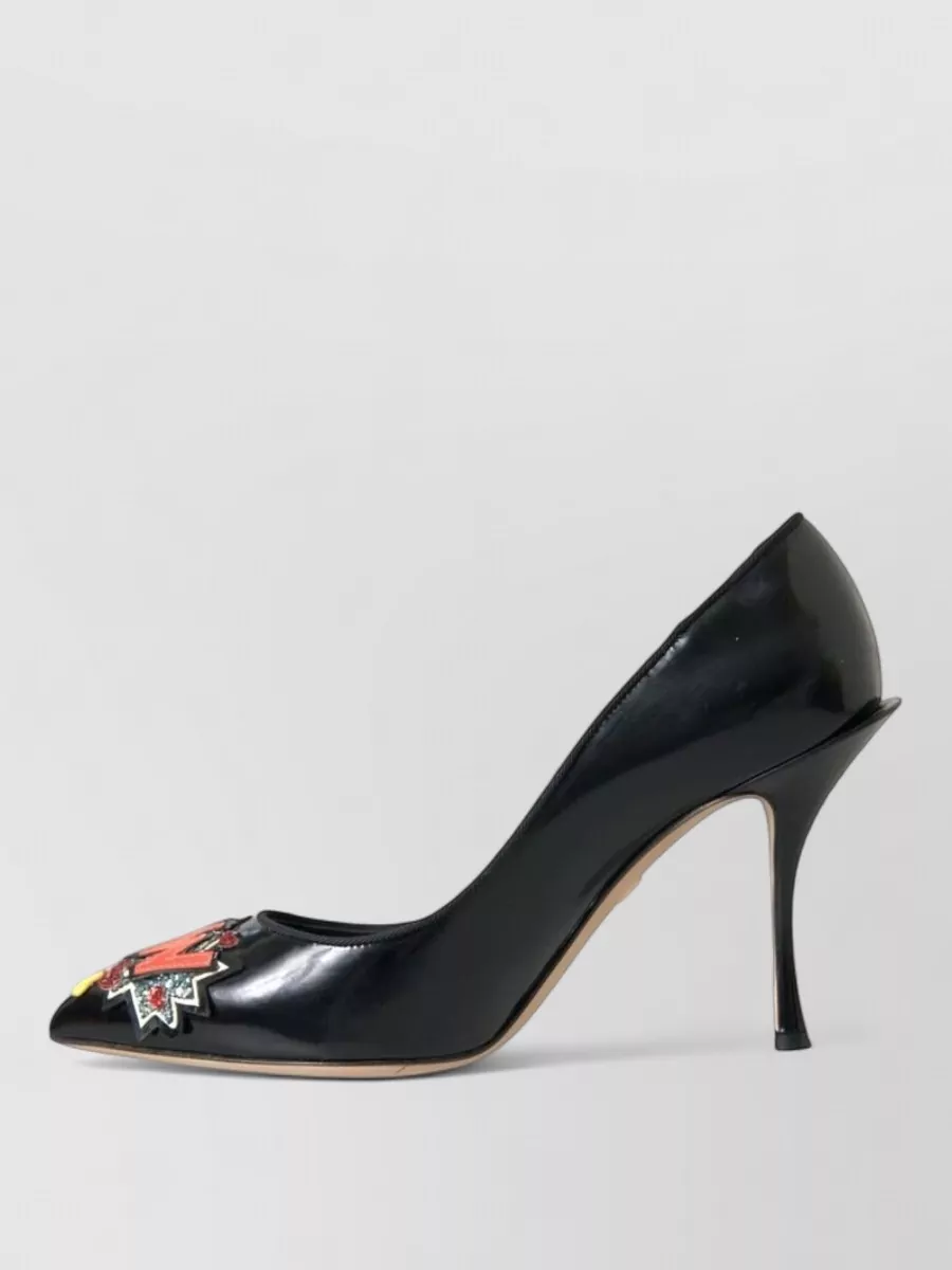 Dolce&Gabbana Leather Patch Embellished Pumps