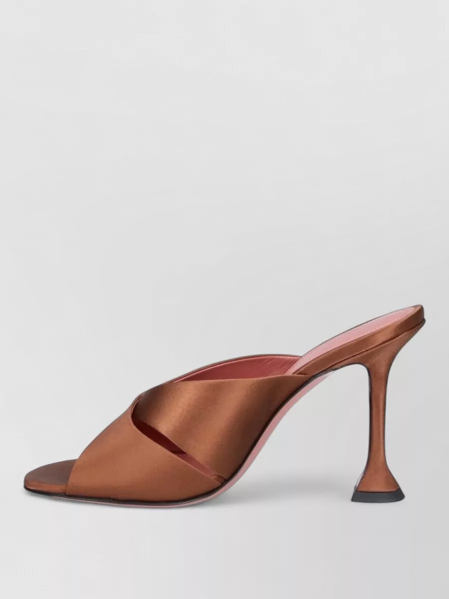 Amina Muaddi Silk High Heel Mules