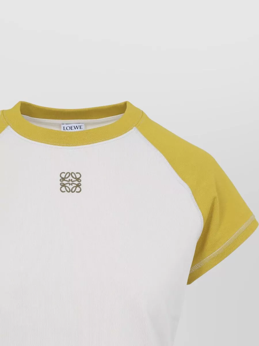 Loewe Short Sleeve Raglan T Shirt Contrast Sleeves