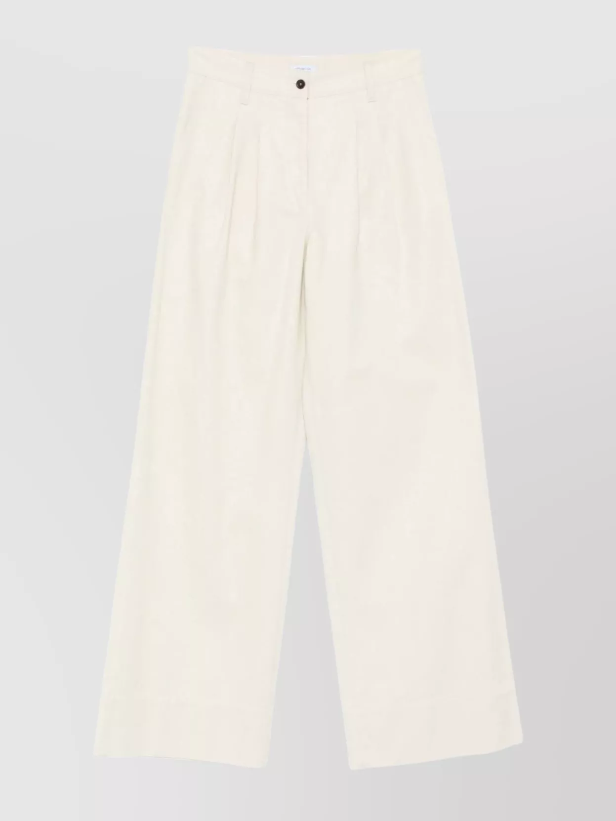 Malo Wide Leg Pleated Trousers And Pockets In Neutral