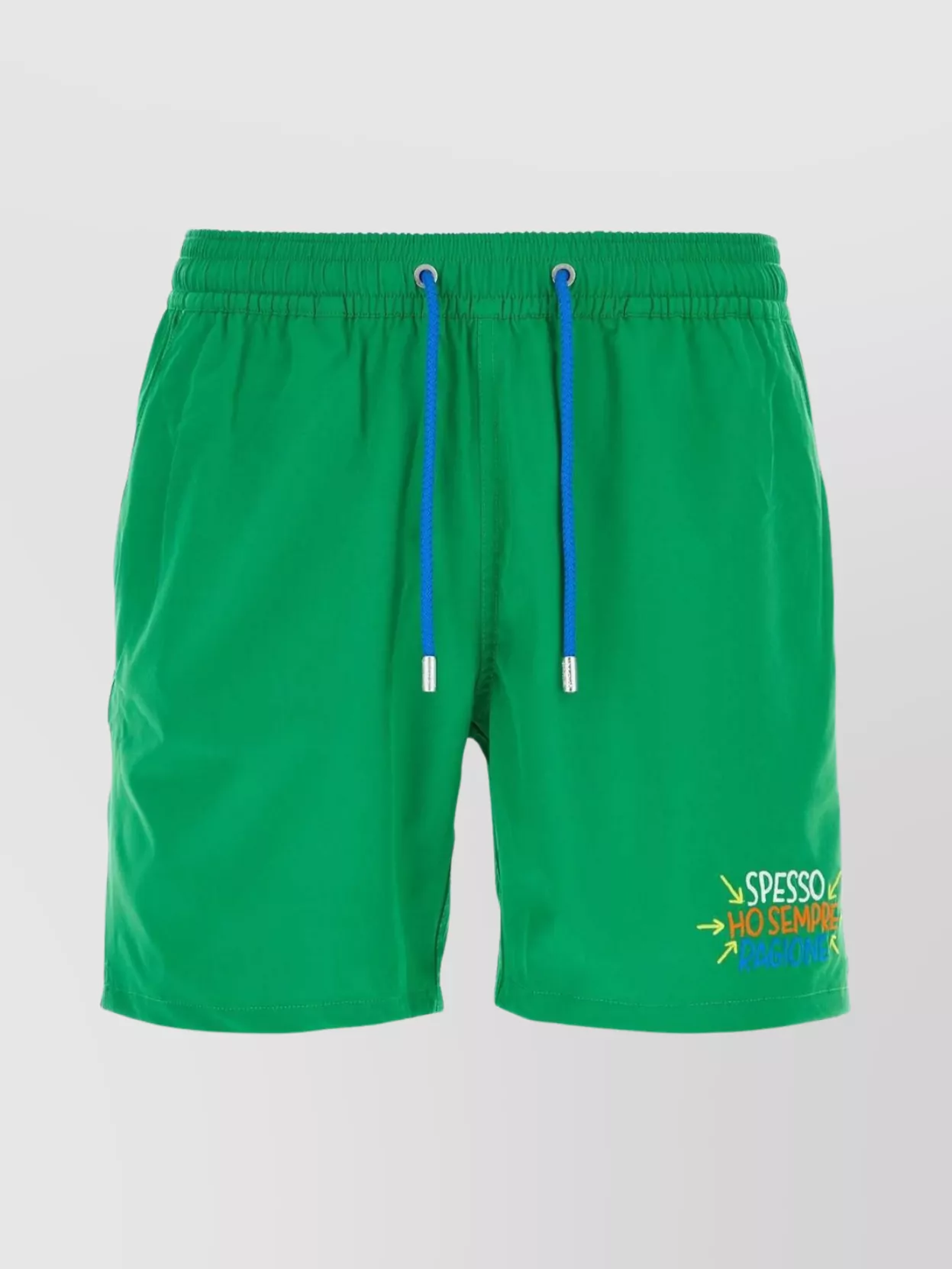 Saint Barth Stretch Polyester Swim Shorts In Green