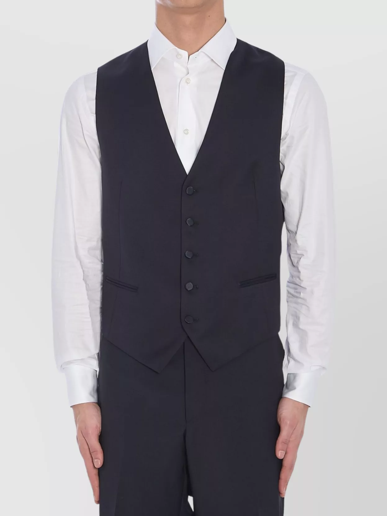 Tagliatore Wool Vest Sleeveless Buckle Strap