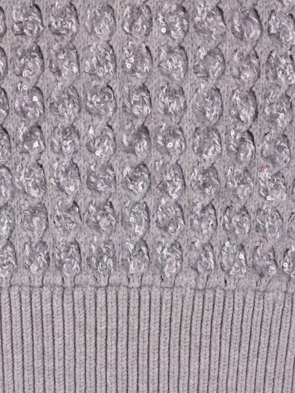 Elisabetta Franchi Sequin-embellished High-neck Sweater In Gray